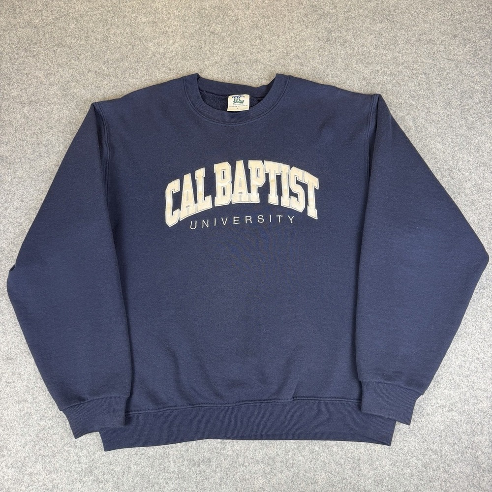 TLC Sportswear Cal Baptist University CBU Lancers Crewneck Sweatshirt Navy S